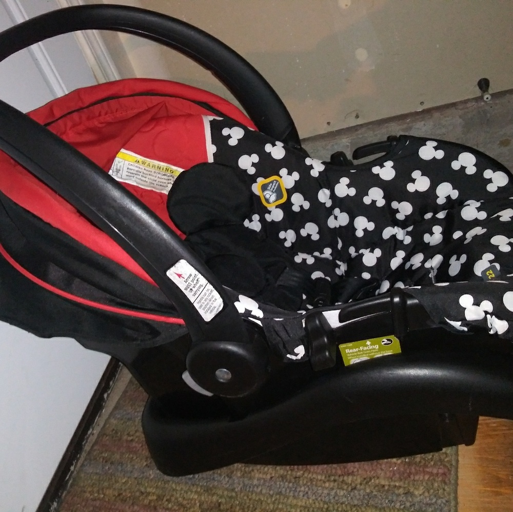Matching mickey mouse playpen and carseat